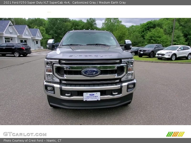Carbonized Gray / Medium Earth Gray 2021 Ford F250 Super Duty XLT SuperCab 4x4