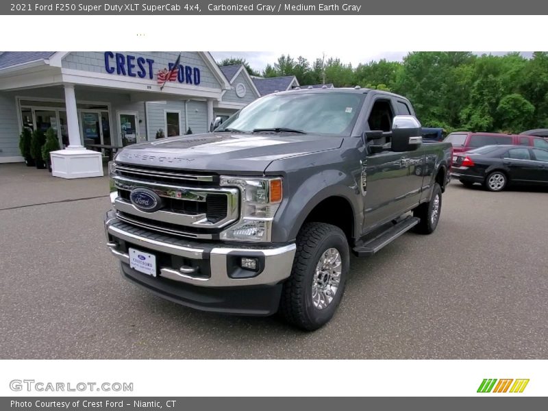 Carbonized Gray / Medium Earth Gray 2021 Ford F250 Super Duty XLT SuperCab 4x4