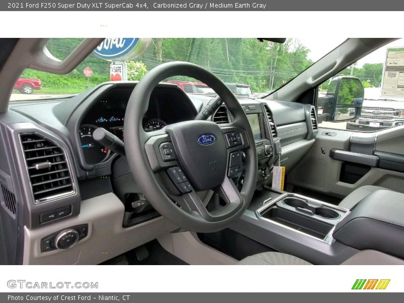 Carbonized Gray / Medium Earth Gray 2021 Ford F250 Super Duty XLT SuperCab 4x4