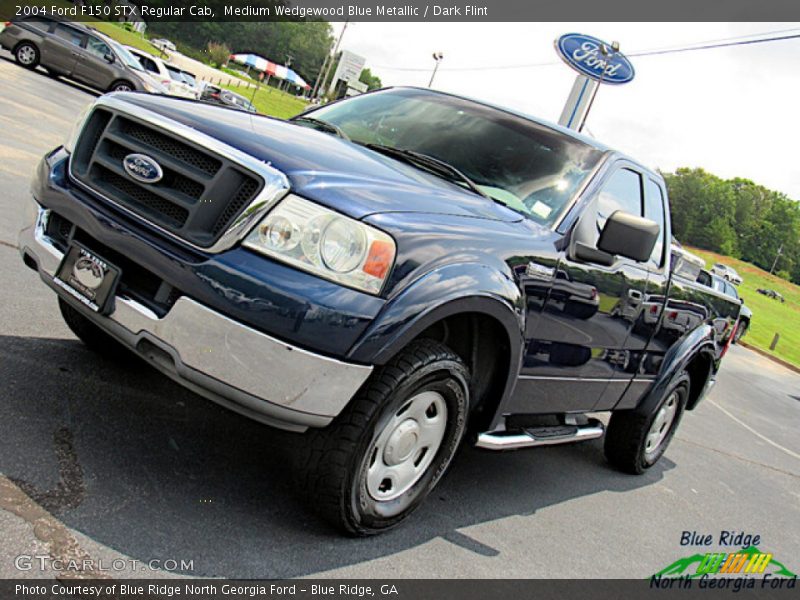 Medium Wedgewood Blue Metallic / Dark Flint 2004 Ford F150 STX Regular Cab