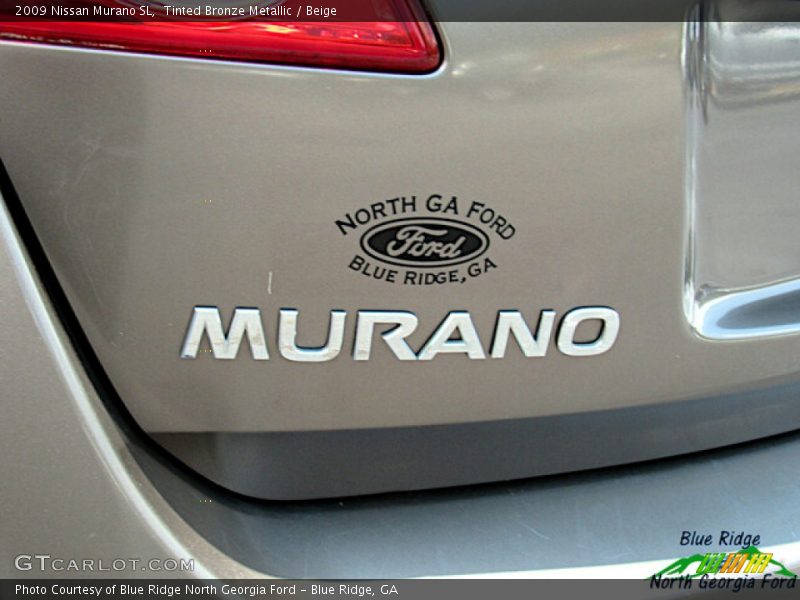Tinted Bronze Metallic / Beige 2009 Nissan Murano SL