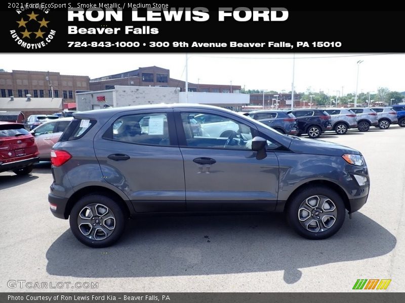 Smoke Metallic / Medium Stone 2021 Ford EcoSport S