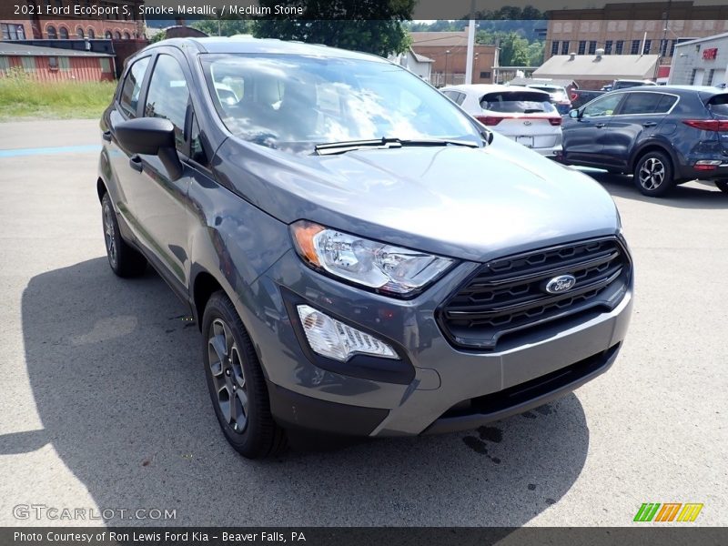 Smoke Metallic / Medium Stone 2021 Ford EcoSport S