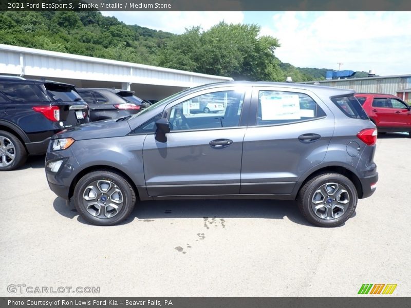 Smoke Metallic / Medium Stone 2021 Ford EcoSport S
