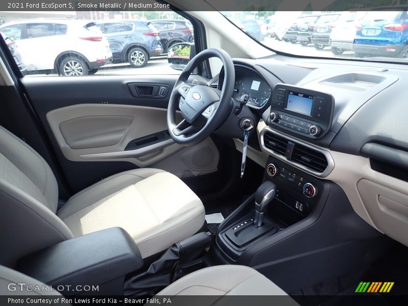 Smoke Metallic / Medium Stone 2021 Ford EcoSport S