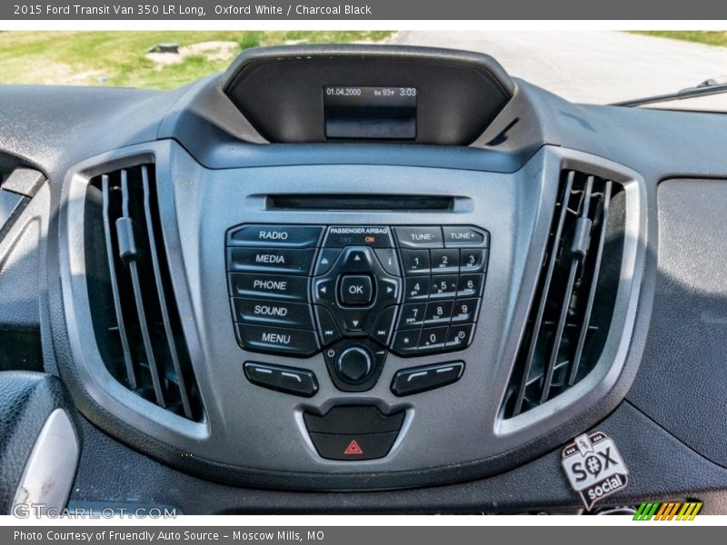 Oxford White / Charcoal Black 2015 Ford Transit Van 350 LR Long