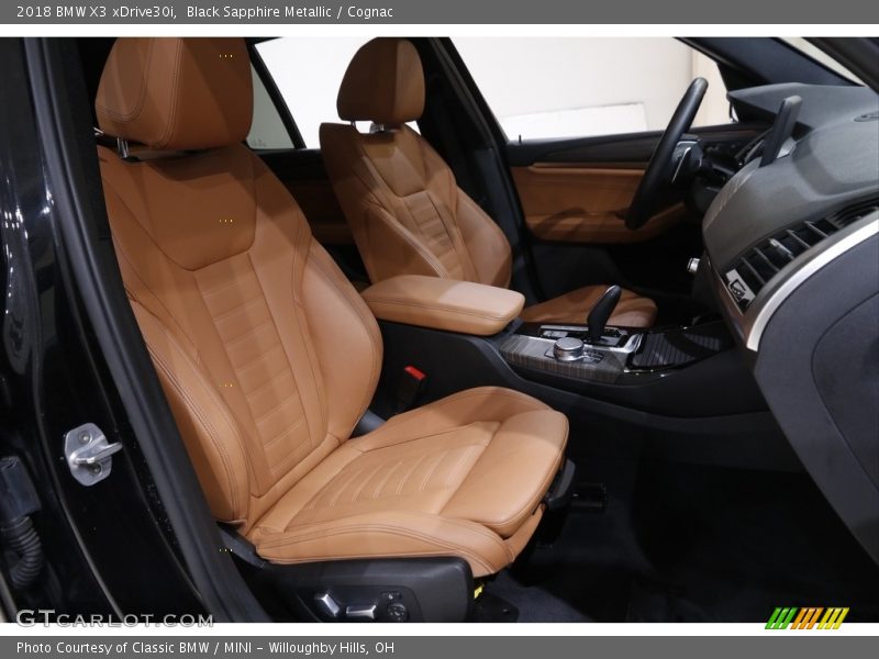 Black Sapphire Metallic / Cognac 2018 BMW X3 xDrive30i
