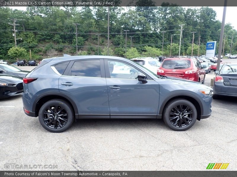 Polymetal Gray / Red 2021 Mazda CX-5 Carbon Edition AWD