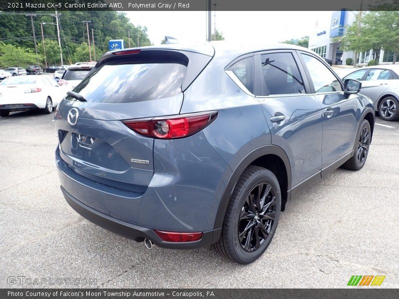 Polymetal Gray / Red 2021 Mazda CX-5 Carbon Edition AWD