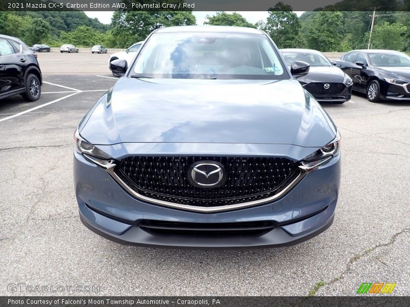 Polymetal Gray / Red 2021 Mazda CX-5 Carbon Edition AWD