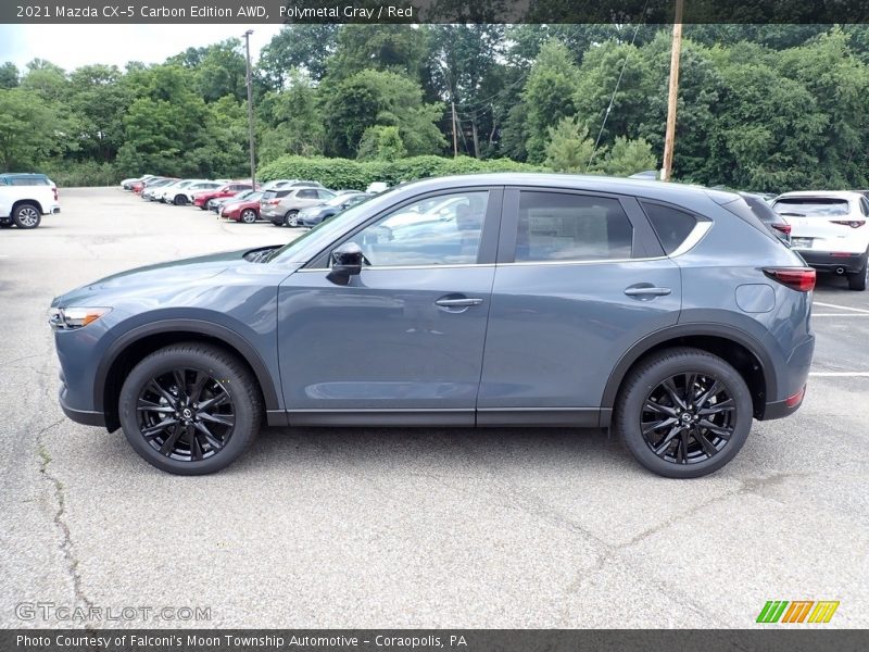 Polymetal Gray / Red 2021 Mazda CX-5 Carbon Edition AWD