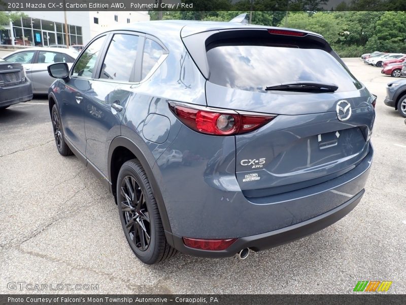 Polymetal Gray / Red 2021 Mazda CX-5 Carbon Edition AWD