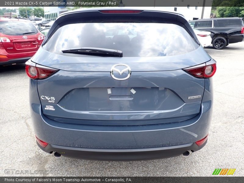 Polymetal Gray / Red 2021 Mazda CX-5 Carbon Edition AWD