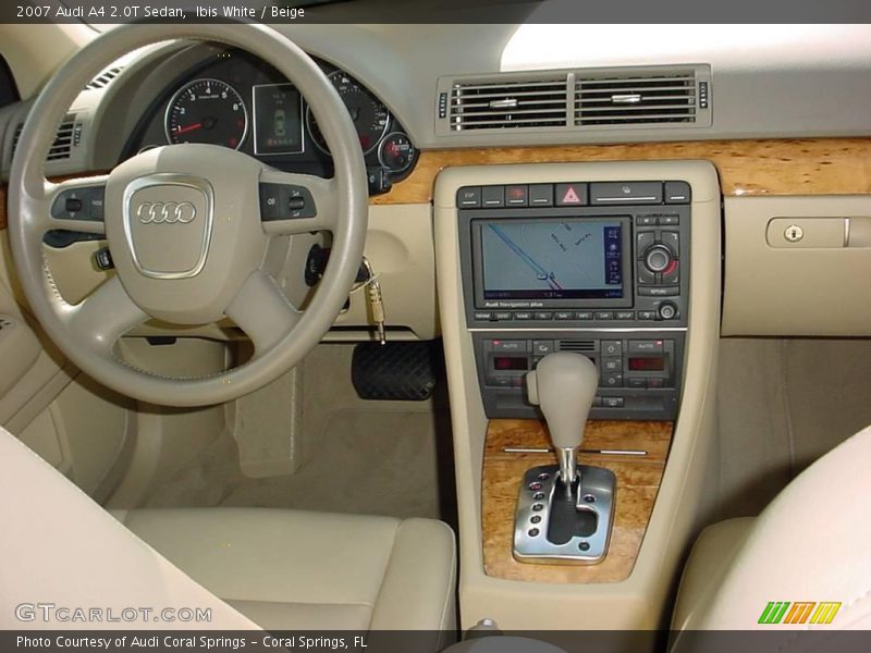 Ibis White / Beige 2007 Audi A4 2.0T Sedan