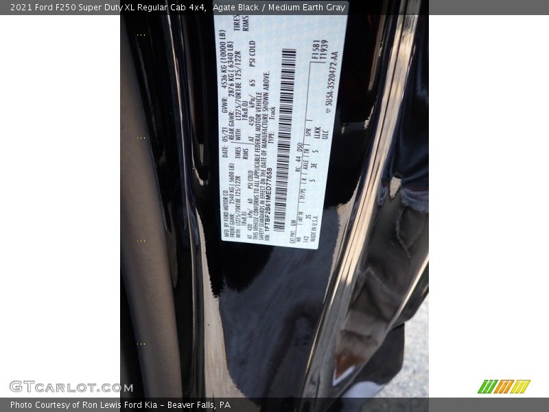 Agate Black / Medium Earth Gray 2021 Ford F250 Super Duty XL Regular Cab 4x4