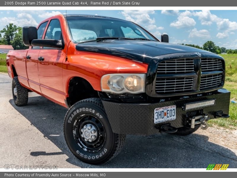 Flame Red / Dark Slate Gray 2005 Dodge Ram 2500 Laramie Quad Cab 4x4