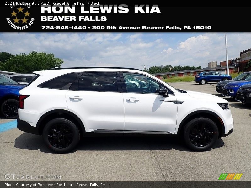 Glacial White Pearl / Black 2021 Kia Sorento S AWD