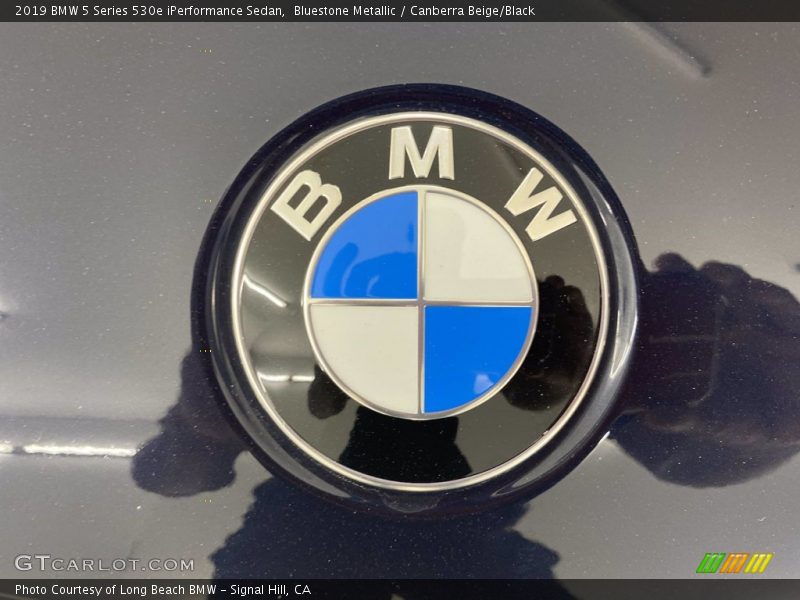 Bluestone Metallic / Canberra Beige/Black 2019 BMW 5 Series 530e iPerformance Sedan