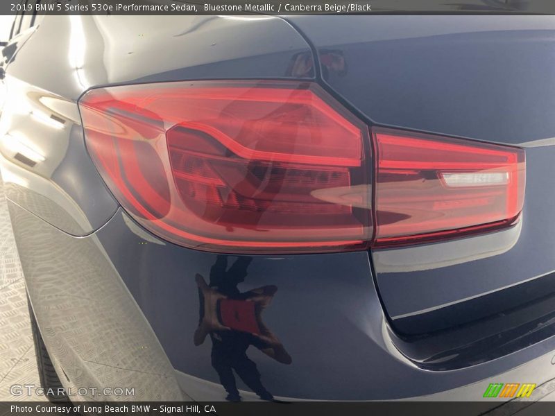 Bluestone Metallic / Canberra Beige/Black 2019 BMW 5 Series 530e iPerformance Sedan
