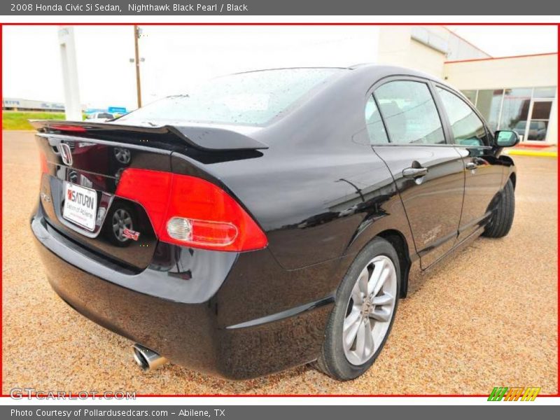 Nighthawk Black Pearl / Black 2008 Honda Civic Si Sedan