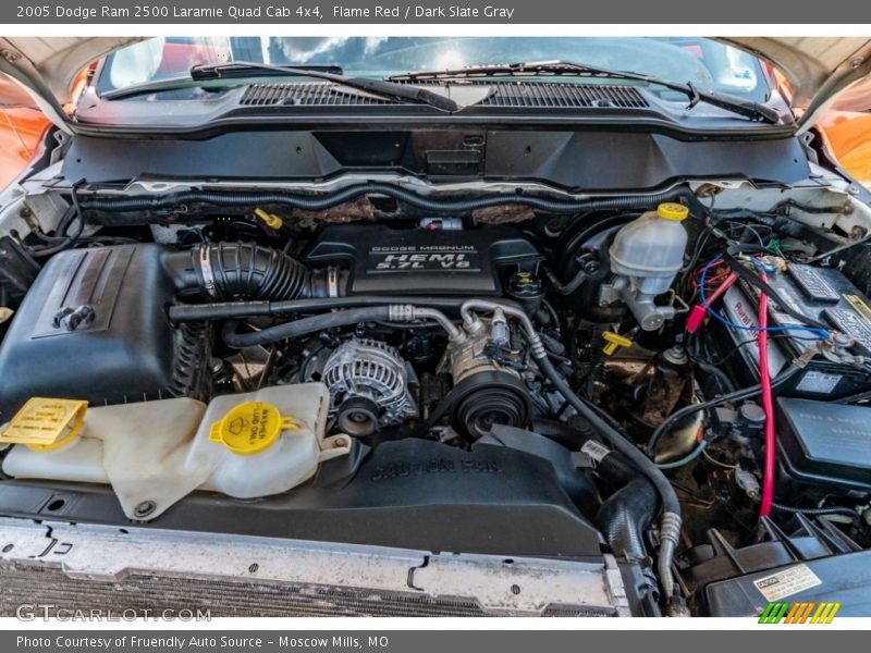 Flame Red / Dark Slate Gray 2005 Dodge Ram 2500 Laramie Quad Cab 4x4