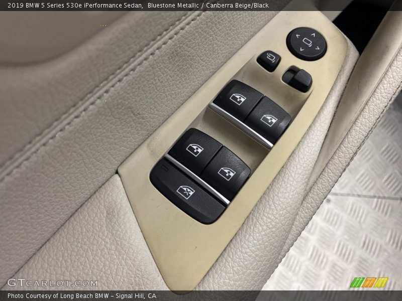Bluestone Metallic / Canberra Beige/Black 2019 BMW 5 Series 530e iPerformance Sedan