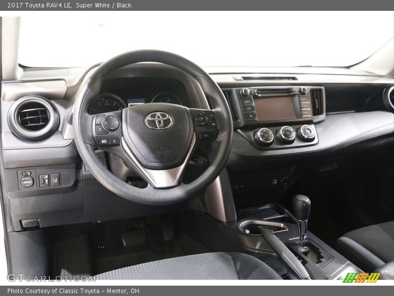 Super White / Black 2017 Toyota RAV4 LE