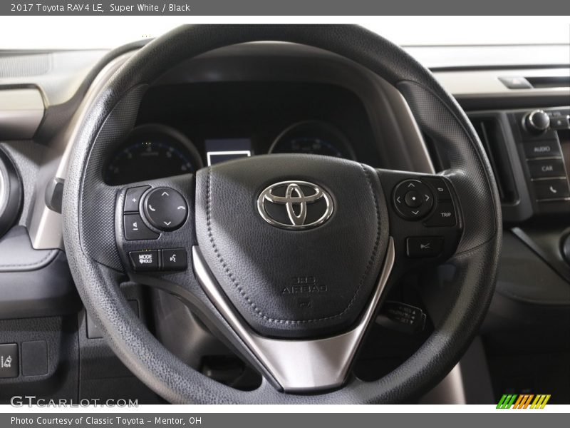 Super White / Black 2017 Toyota RAV4 LE