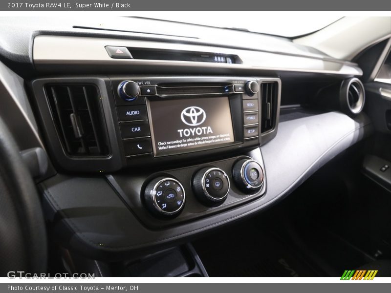 Super White / Black 2017 Toyota RAV4 LE