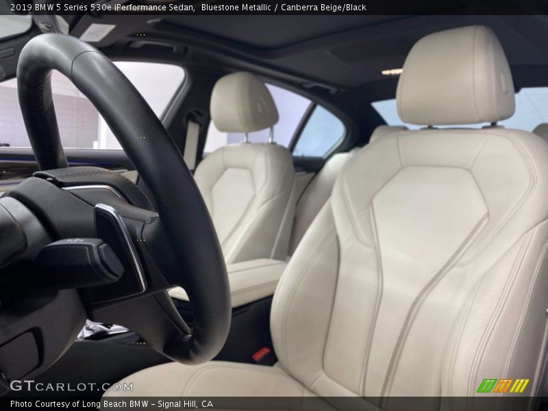 Bluestone Metallic / Canberra Beige/Black 2019 BMW 5 Series 530e iPerformance Sedan