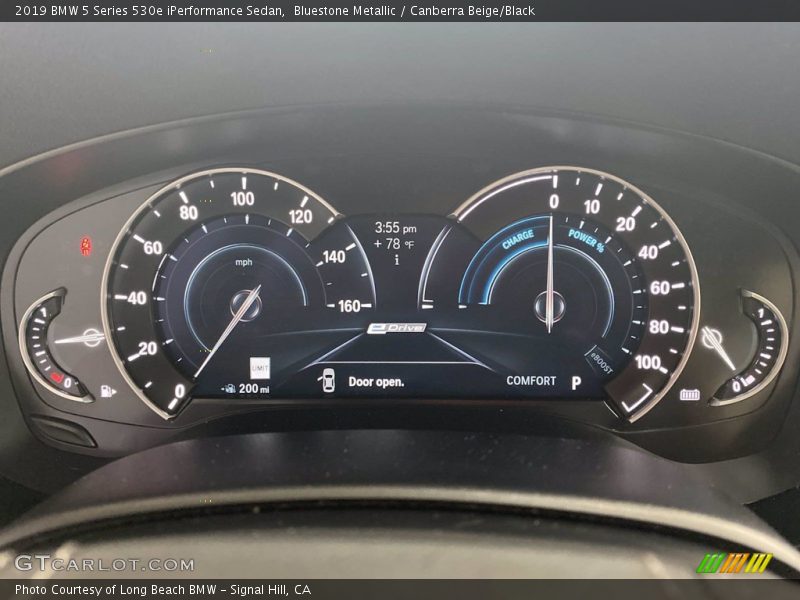 Bluestone Metallic / Canberra Beige/Black 2019 BMW 5 Series 530e iPerformance Sedan