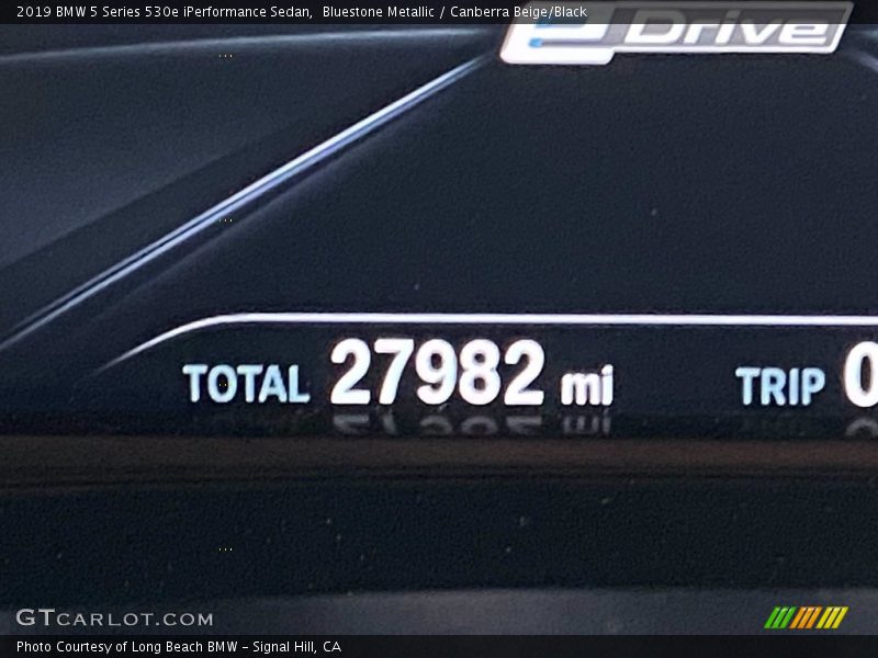 Bluestone Metallic / Canberra Beige/Black 2019 BMW 5 Series 530e iPerformance Sedan