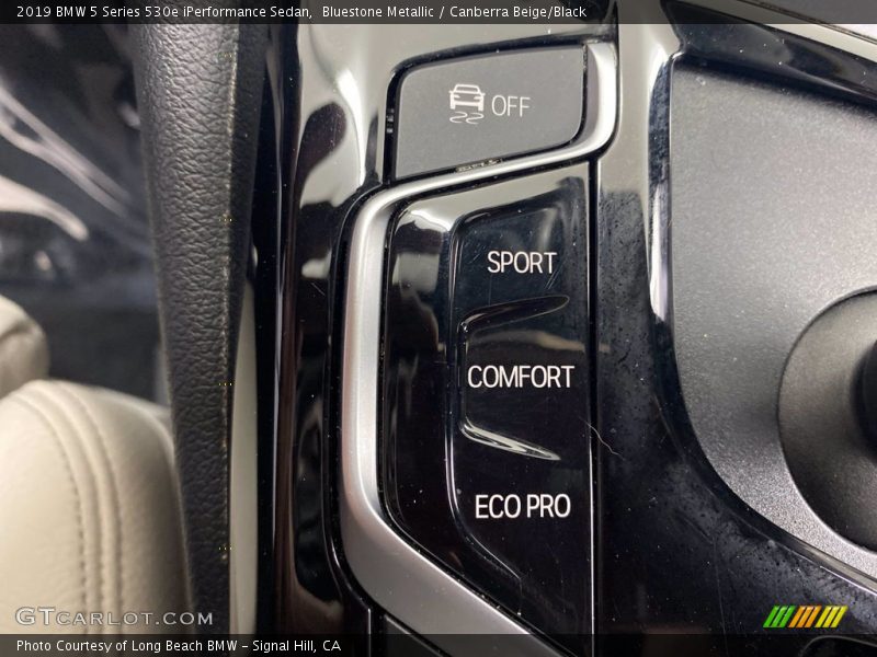 Bluestone Metallic / Canberra Beige/Black 2019 BMW 5 Series 530e iPerformance Sedan