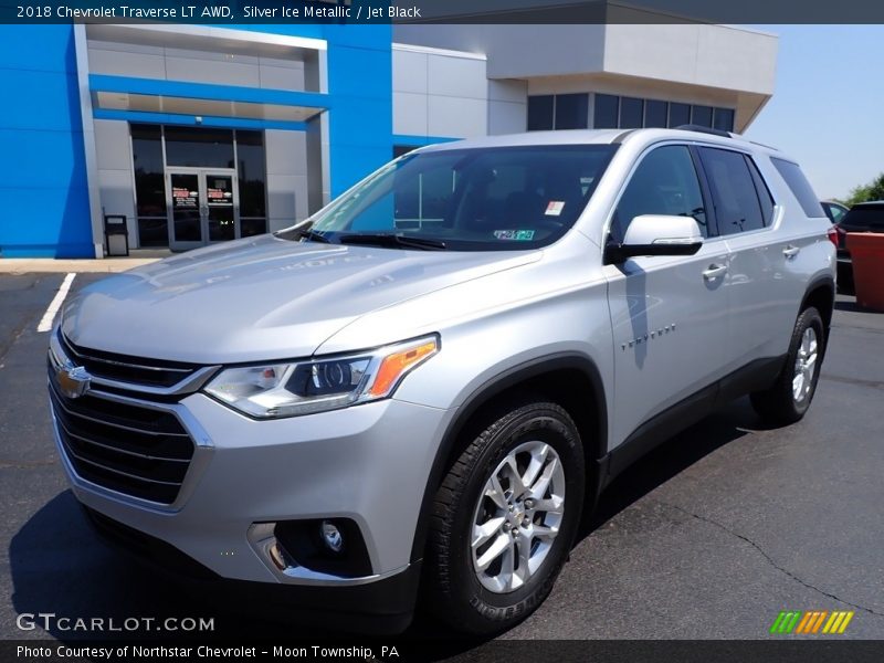 Silver Ice Metallic / Jet Black 2018 Chevrolet Traverse LT AWD