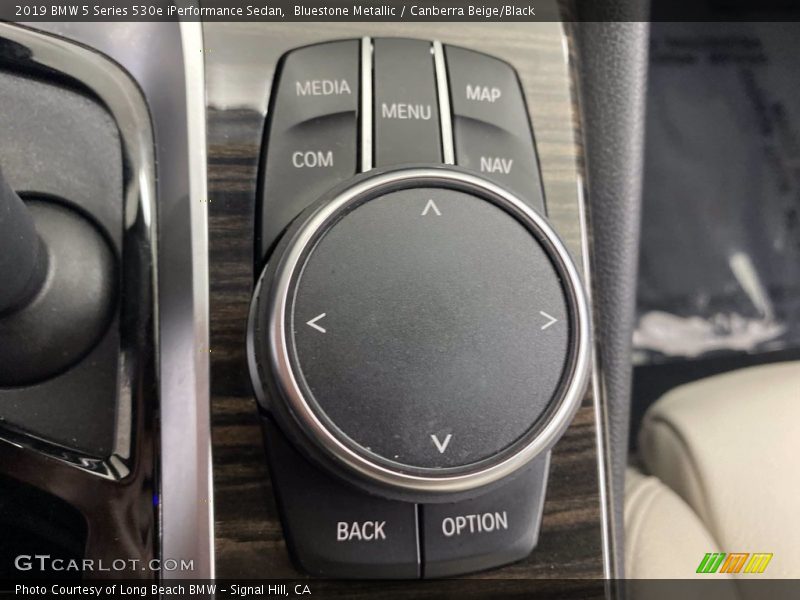 Bluestone Metallic / Canberra Beige/Black 2019 BMW 5 Series 530e iPerformance Sedan
