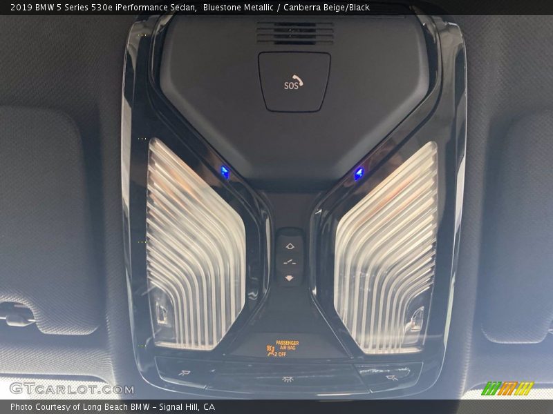 Bluestone Metallic / Canberra Beige/Black 2019 BMW 5 Series 530e iPerformance Sedan