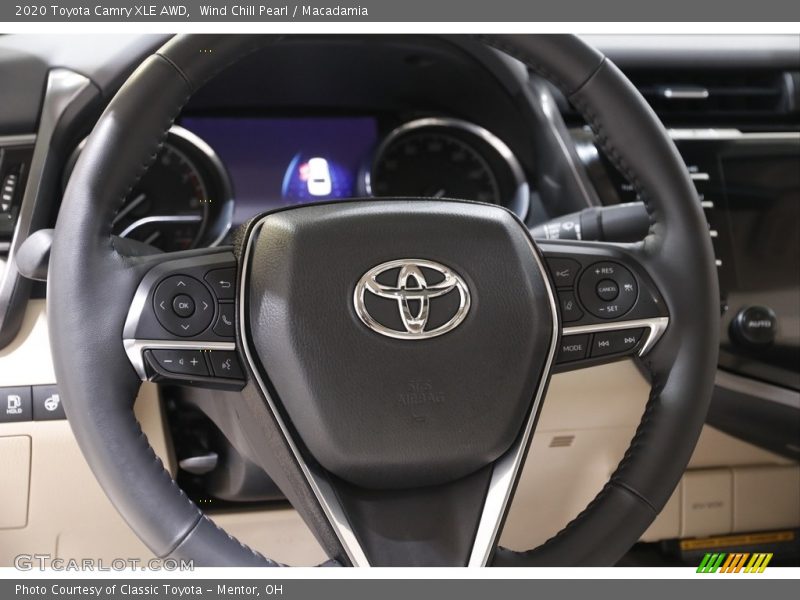 Wind Chill Pearl / Macadamia 2020 Toyota Camry XLE AWD
