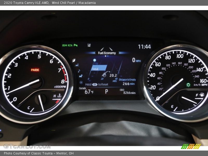 Wind Chill Pearl / Macadamia 2020 Toyota Camry XLE AWD