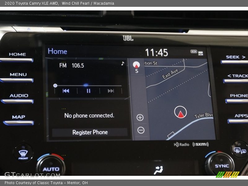 Wind Chill Pearl / Macadamia 2020 Toyota Camry XLE AWD