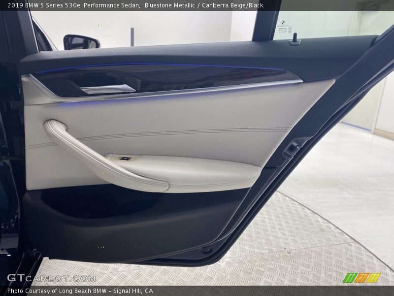 Bluestone Metallic / Canberra Beige/Black 2019 BMW 5 Series 530e iPerformance Sedan