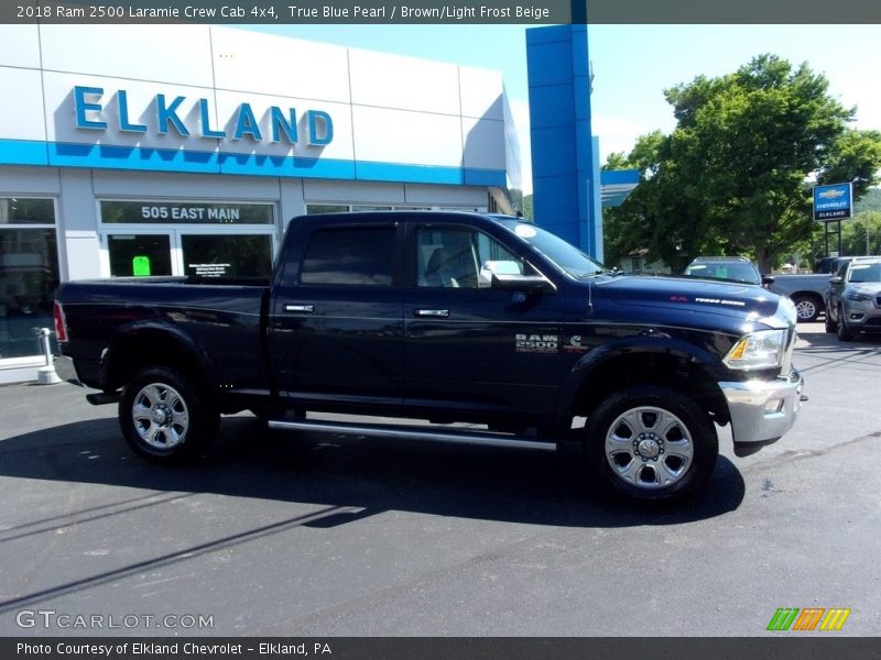 True Blue Pearl / Brown/Light Frost Beige 2018 Ram 2500 Laramie Crew Cab 4x4