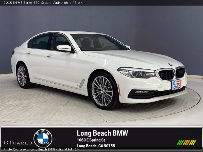Alpine White / Black 2018 BMW 5 Series 530i Sedan