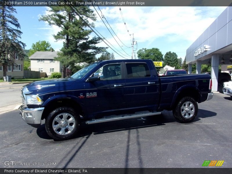 True Blue Pearl / Brown/Light Frost Beige 2018 Ram 2500 Laramie Crew Cab 4x4