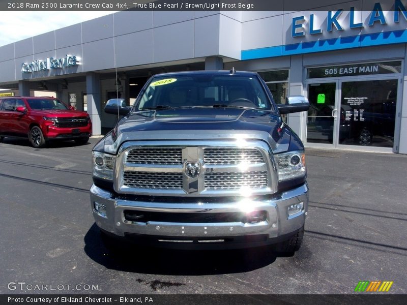 True Blue Pearl / Brown/Light Frost Beige 2018 Ram 2500 Laramie Crew Cab 4x4