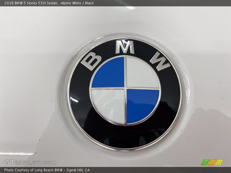 Alpine White / Black 2018 BMW 5 Series 530i Sedan