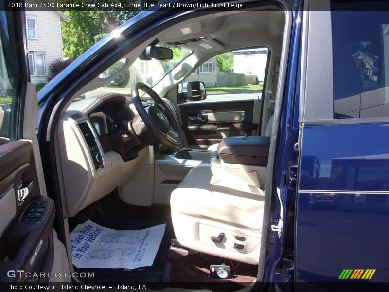 True Blue Pearl / Brown/Light Frost Beige 2018 Ram 2500 Laramie Crew Cab 4x4