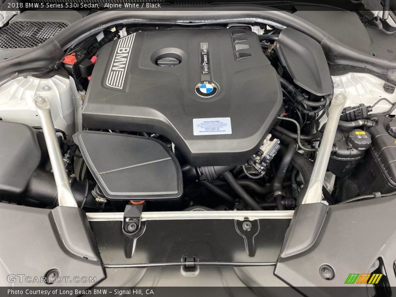Alpine White / Black 2018 BMW 5 Series 530i Sedan