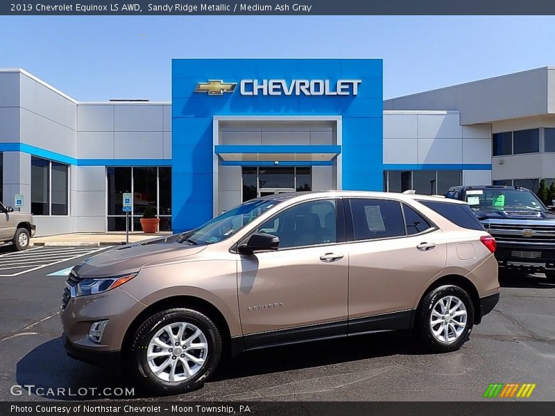 Sandy Ridge Metallic / Medium Ash Gray 2019 Chevrolet Equinox LS AWD