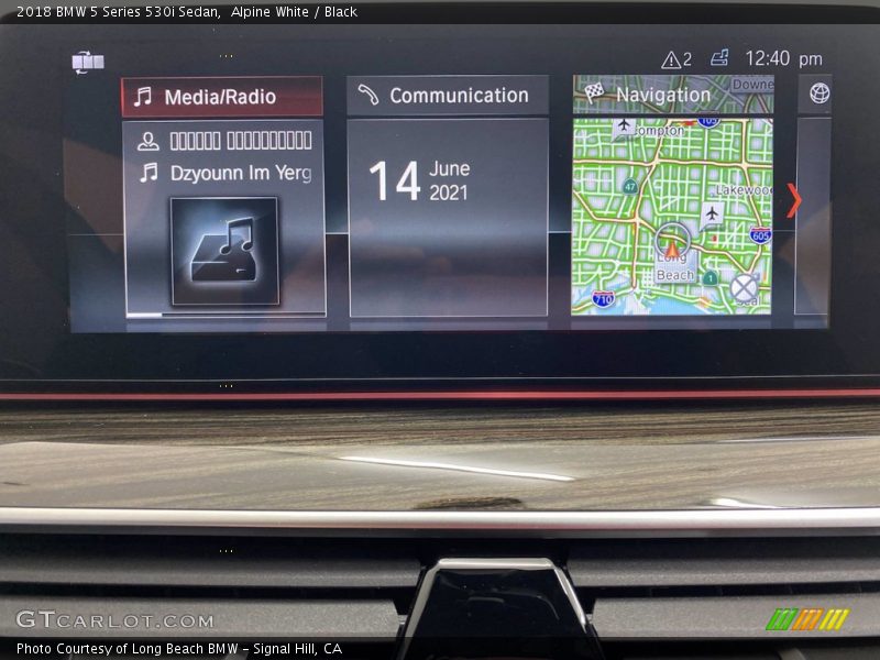 Alpine White / Black 2018 BMW 5 Series 530i Sedan