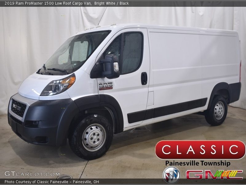 Bright White / Black 2019 Ram ProMaster 1500 Low Roof Cargo Van